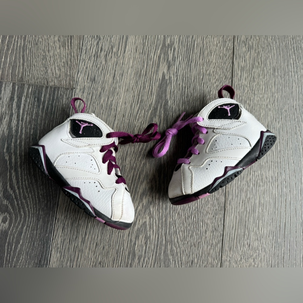 Jordan 7 Retro TD in Fuchsia Glow Size 6C - Picture 3 of 11